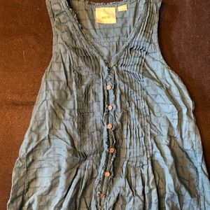 Anthropologie Blue Tank Top